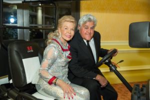 Lois Pope and Jay Leno
